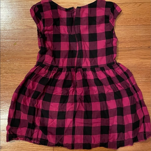 Gap Kids - Girl’s Black/Pink Checkered Dress - Picture 1 of 3